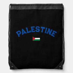 State of Palestine Varsity College University Drawstring Bag