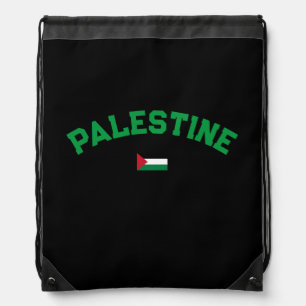 State of Palestine Varsity College University Drawstring Bag