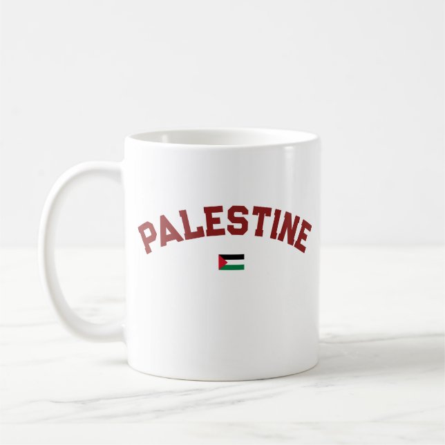 State of Palestine Varsity College University Styl Coffee Mug (Left)