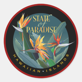 State of Paradise Classic Round Sticker
