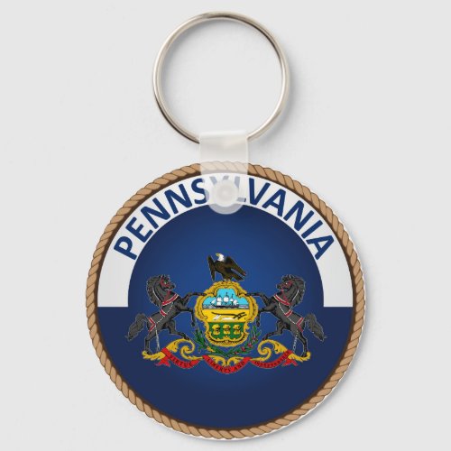 State of Pennsylvania Flag Seal Keychain