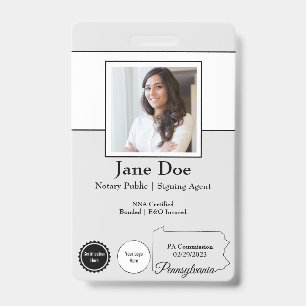State of Pennsylvania Notary Public Badge QR Code