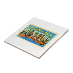 State of Pennsylvania PA Vintage Travel Souvenir Ceramic Tile