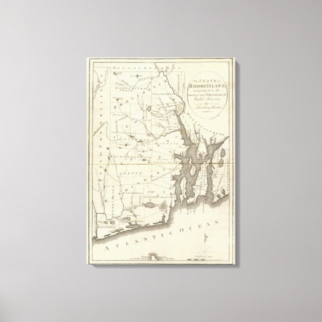 State of Rhode Island 2 Canvas Print (Front)