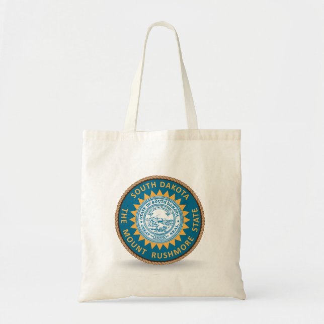 State of South Dakota Flag Seal Tote Bag (Front)