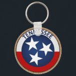 State of Tennessee Flag Seal Keychain<br><div class="desc">Cool American state of Tennessee flag seal keychain.</div>