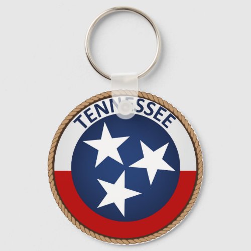 State of Tennessee Flag Seal Keychain