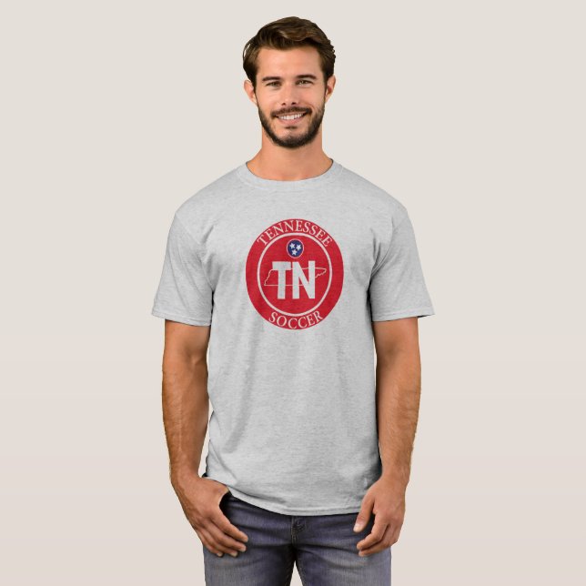 State of Tennessee Soccer Red Unisex T-Shirt (Front Full)