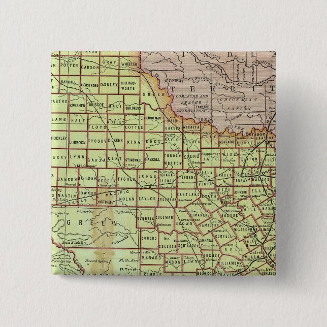 State of Texas 3 Pinback Button (Front)