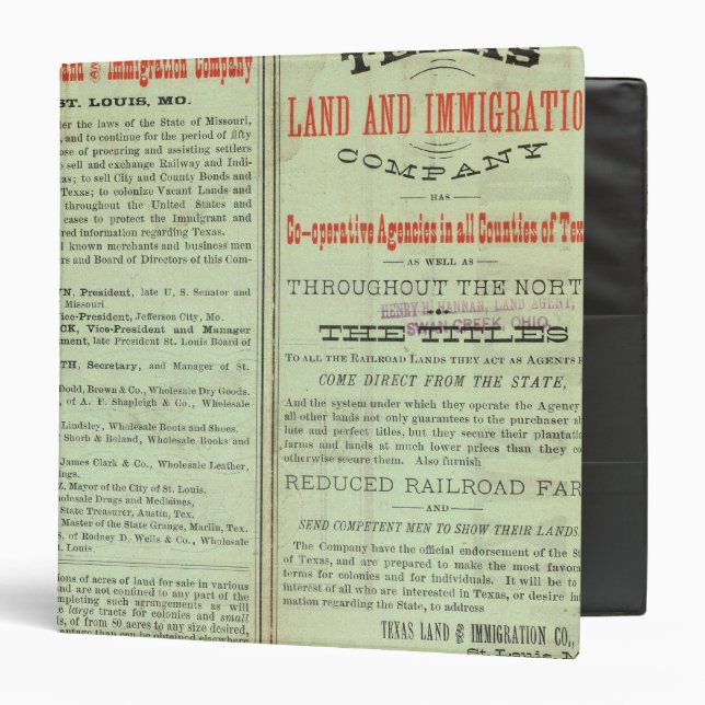 State of Texas 3 Ring Binder (Front/Inside)