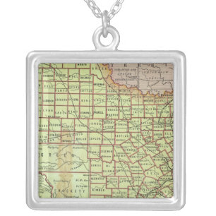 State of Texas 3 Silver Plated Necklace
