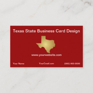 State of Texas Business Card Template
