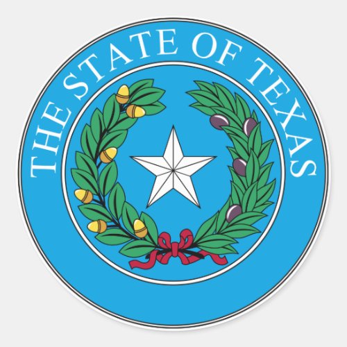 State of Texas Classic Round Sticker