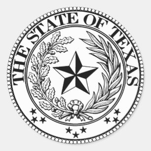 State of Texas Classic Round Sticker, Glossy Sticker