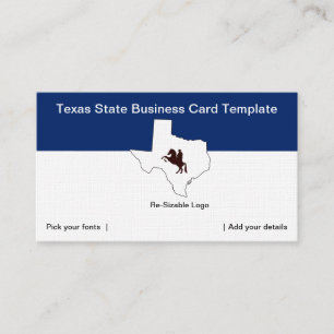 State of Texas Cowboy Logo Business Card
