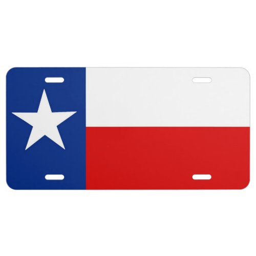 State of Texas Flag for Display License Plate