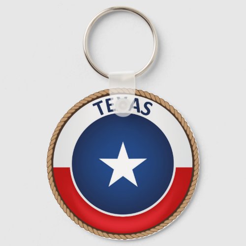 State of Texas Flag Seal Keychain