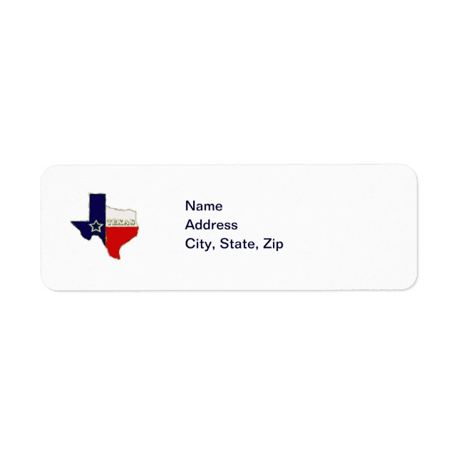 STATE OF TEXAS LABEL (Front)