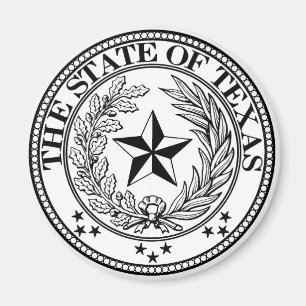 State of Texas Magnet White