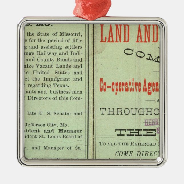 State of Texas Metal Ornament (Front)