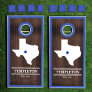 State of Texas Personalized Woodgrain Cornhole Set