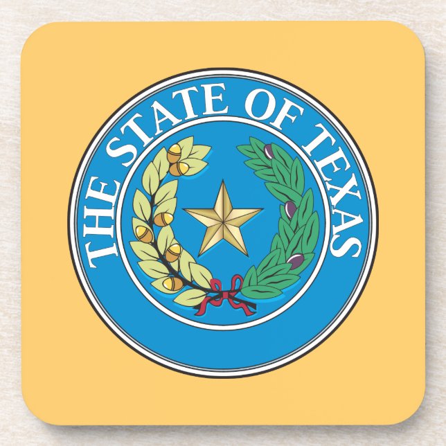 State of Texas seal Coaster (Front)