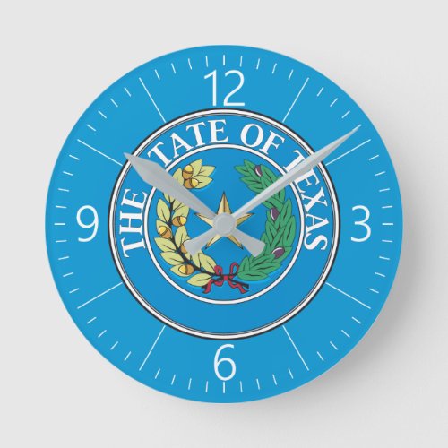 State of Texas seal Round Clock