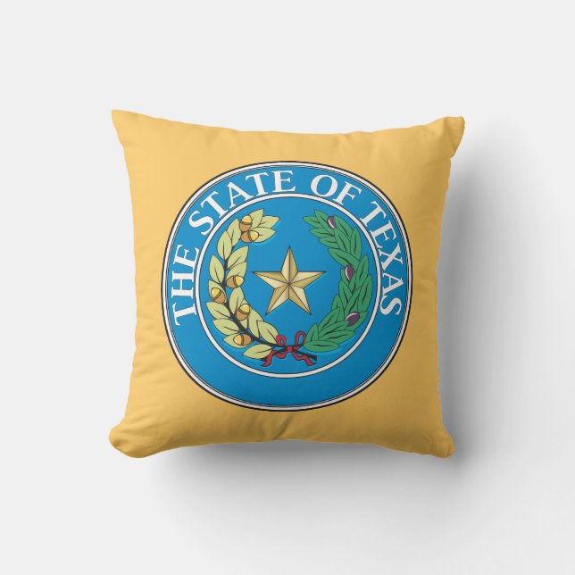 State of Texas seal Throw Pillow (Front)