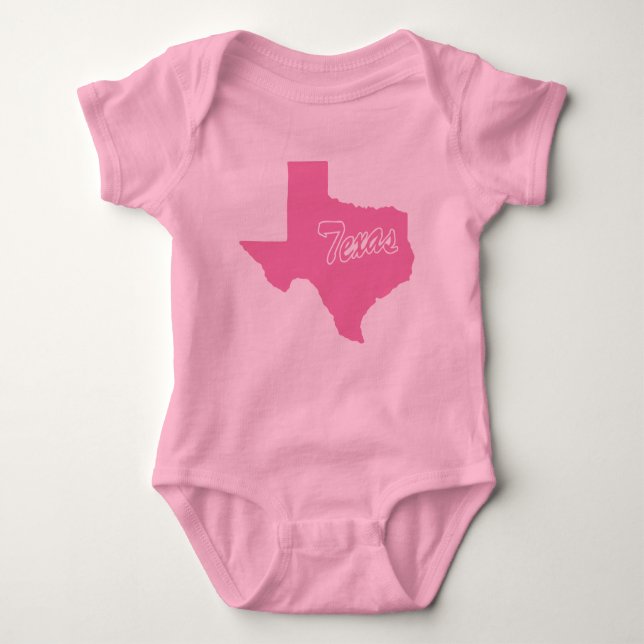 State Of Texas Shape Baby Bodysuit (Front)