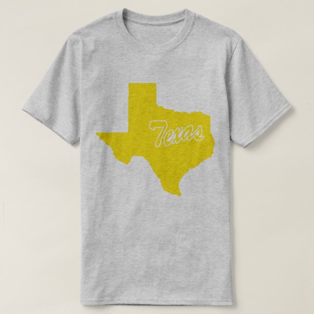 State Of Texas Shape T-shirt (Design Front)
