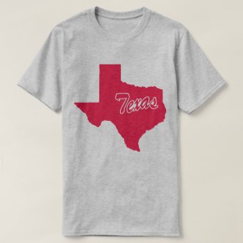 State Of Texas Shape T-shirt by trendyteeshirts at Zazzle