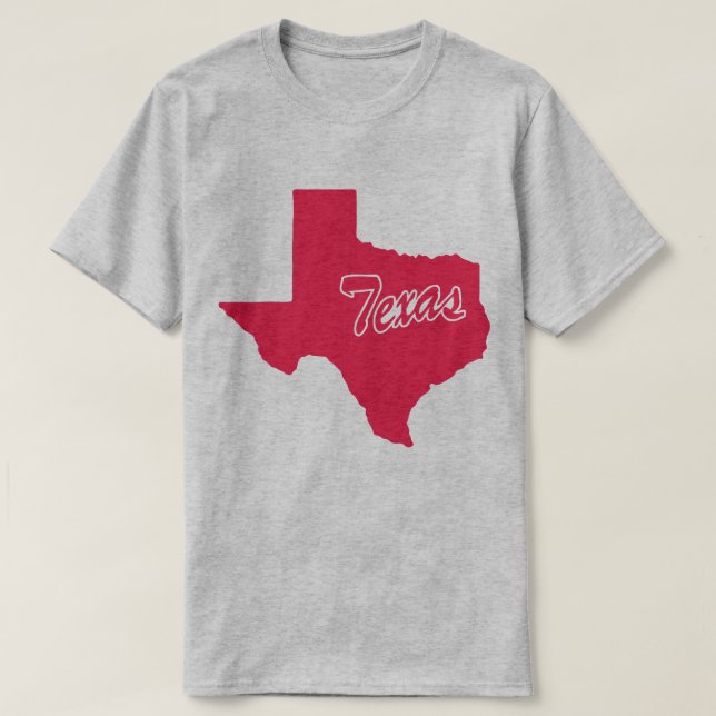 State Of Texas Shape T-shirt (Design Front)