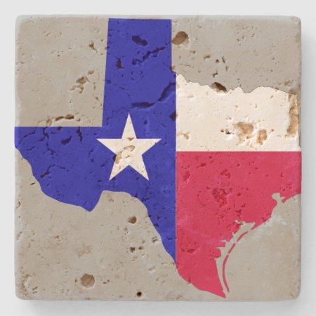 State Of Texas Stone Coaster
