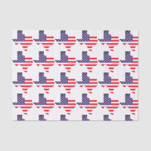 State of Texas USA American Flag Stars & Stripes Tissue Paper