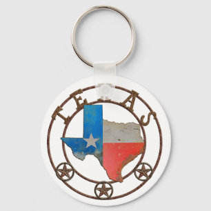 State of Texas Wrought Iron Keychain