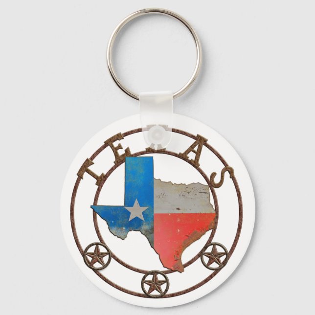State of Texas Wrought Iron Keychain (Front)