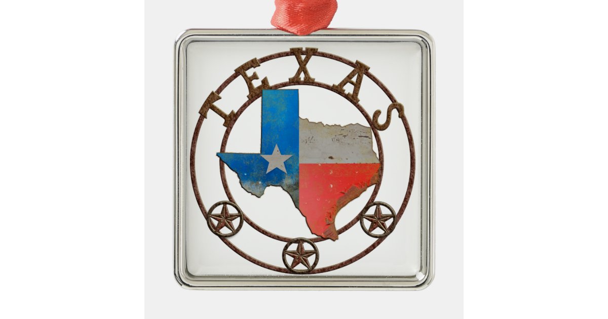 State of Texas Wrought Iron Metal Ornament | Zazzle