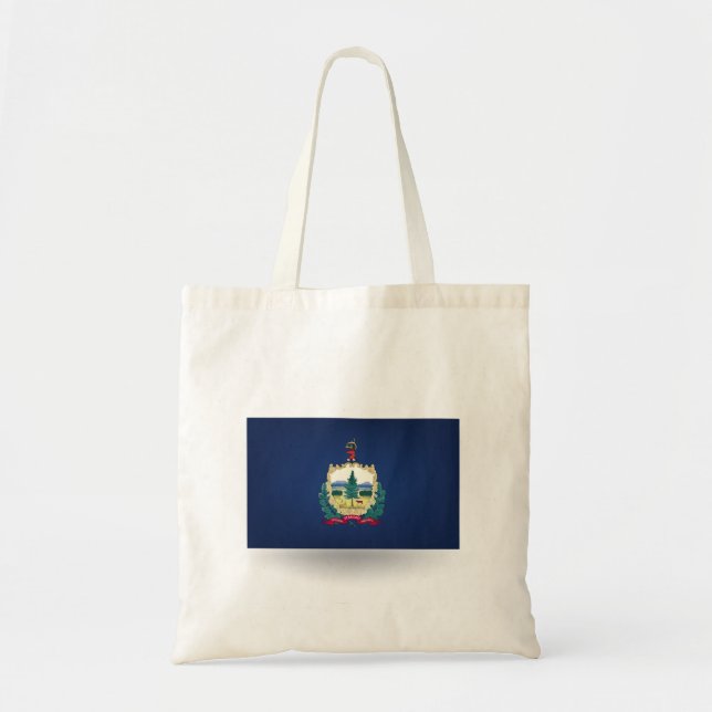 State of Vermont Flag Tote Bag (Front)