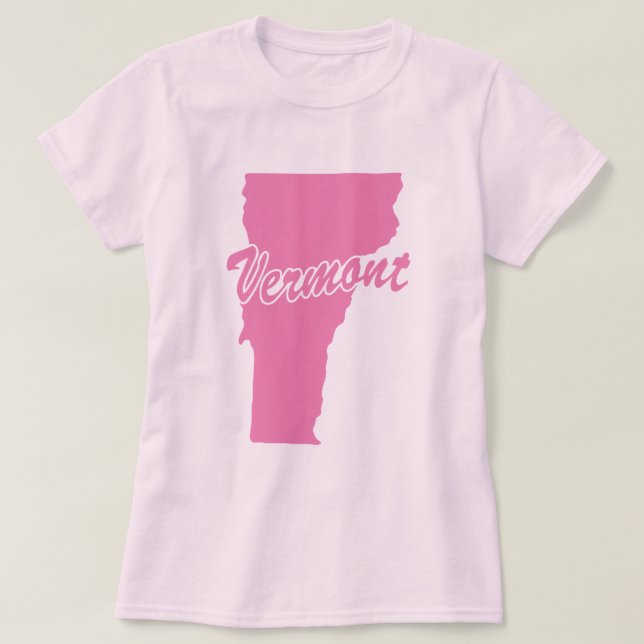 State Of Vermont Shape T-shirt (Design Front)