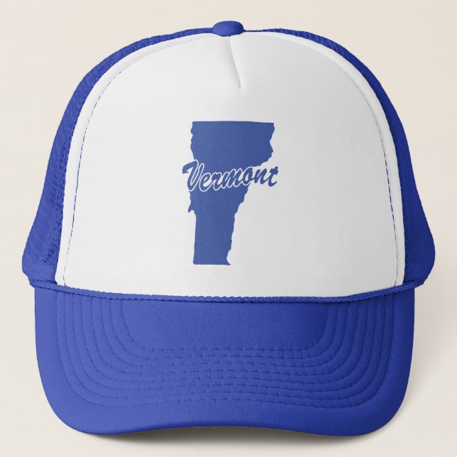 State Of Vermont Shape Trucker Hat (Front)