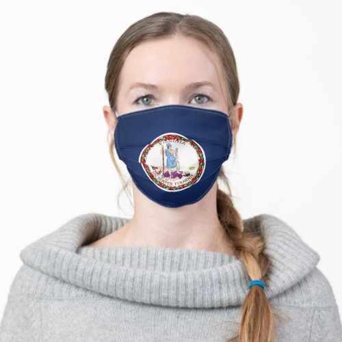 State Of Virginia Flag Adult Cloth Face Mask