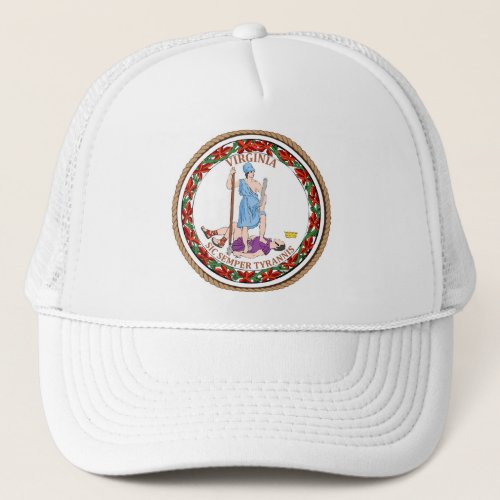 State of Virginia Flag Seal Trucker Hat