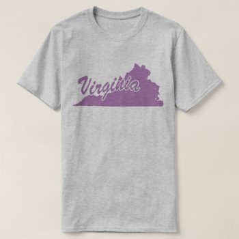 State Of Virginia Shape T-shirt by trendyteeshirts at Zazzle