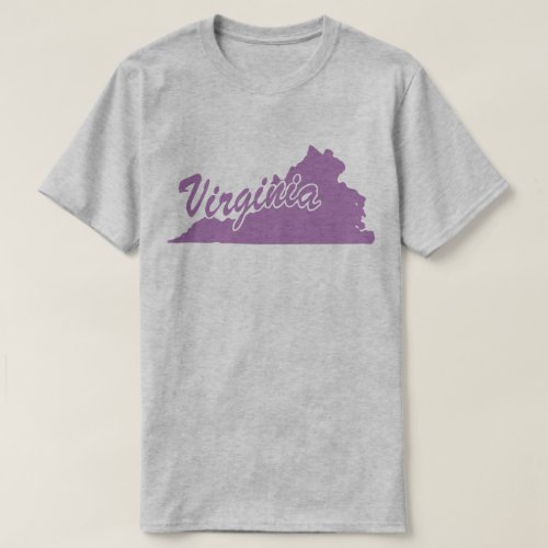 State Of Virginia Shape T_shirt
