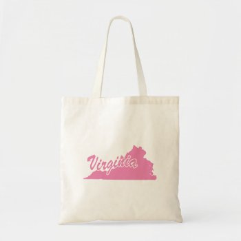 State Of Virginia Shape Tote Bag by trendyteeshirts at Zazzle