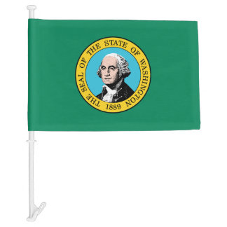 State of Washington Car Flag