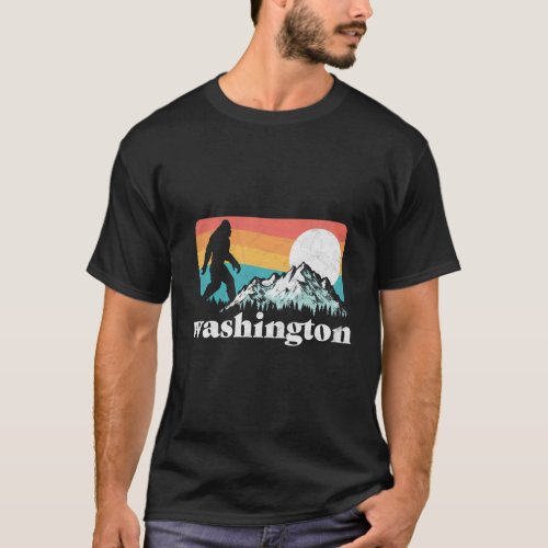 State Of Washington Pacific Northwest Bigfoot Moun T_Shirt