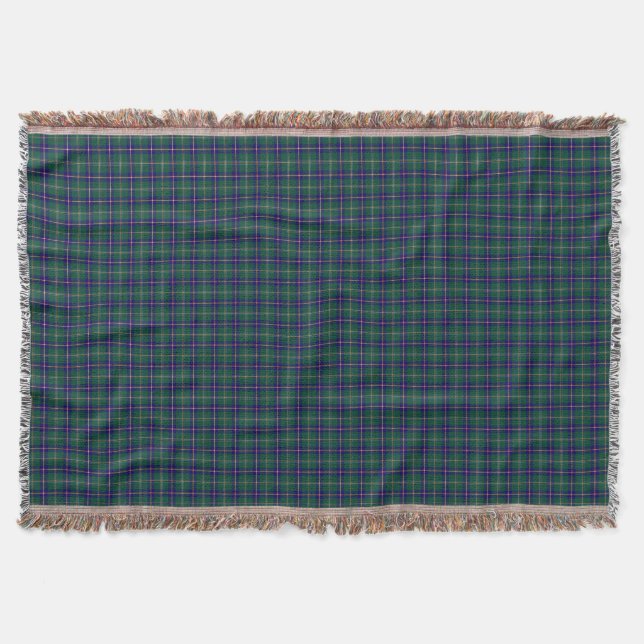 State of Washington Tartan Throw Blanket (Front)