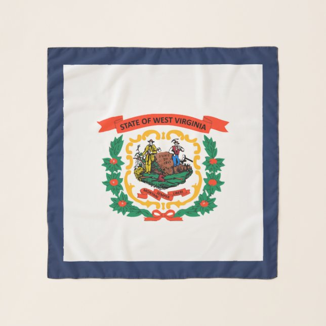 State Of West Virginia Flag Fashion Scarf (Front)