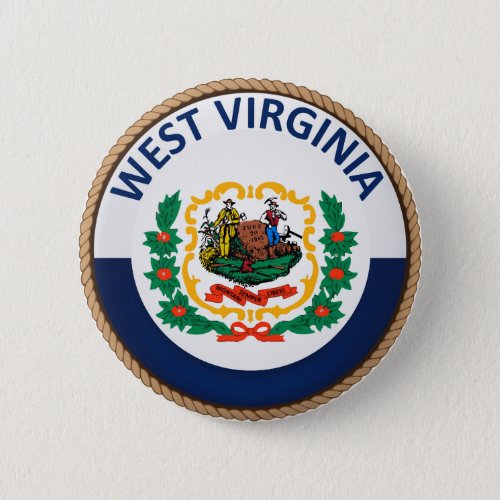 State of West Virginia Flag Seal Button